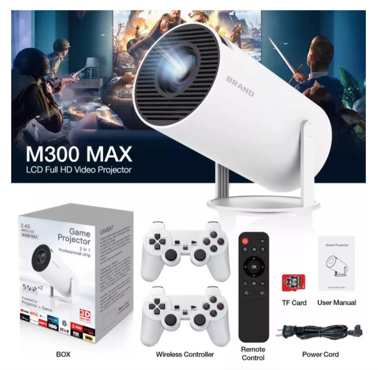 Proyector 2 en 1 con videojuegos